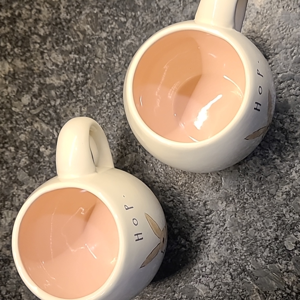 Rae Dunn Hop Bunny mugs, bundle of 2 - Picture 6 of 8